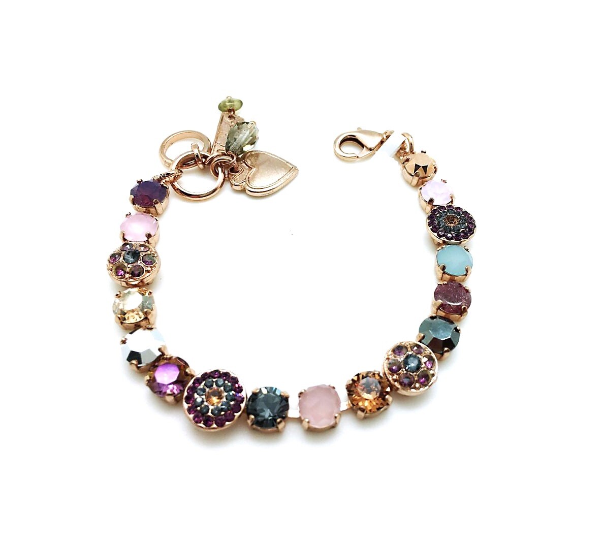 Bracelet By Mariana My Treasures Beautiful Grey, Purple and Honey 