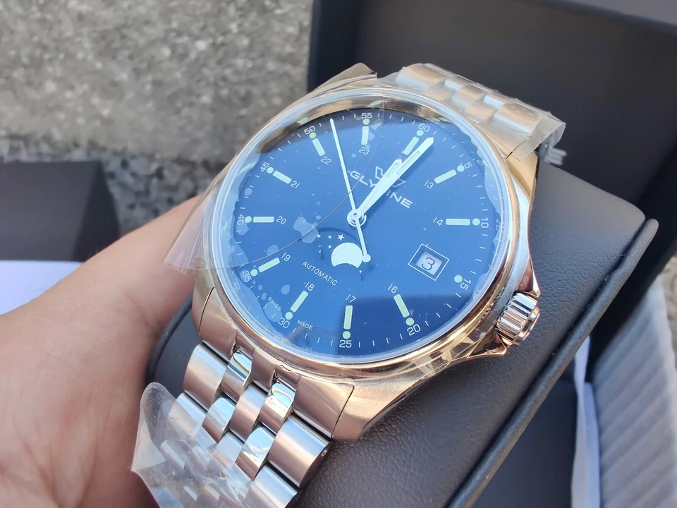 GLYCINE COMBAT CLASSIC MOONPHASE BLU 40MM Ref: GL0191 - Imagen 2 de 4