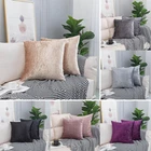 Crushed Velvet Cushion Covers Luxury Plain 17X17 20X20 22X22 24X24 IN Pack Of 4