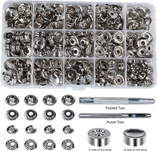 70 Sets 15Mm Heavy Duty Snap Fasteners Kit for Leather Crafts and Sewing