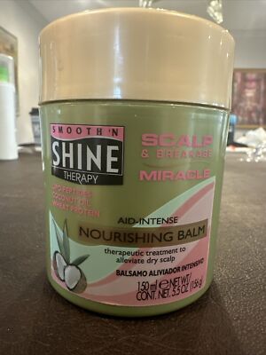 SMOOTH N SHINE MIRACLE BALM ALLEVE DRY SCALP COCONUT OIL FREE SHIP Fast Clear