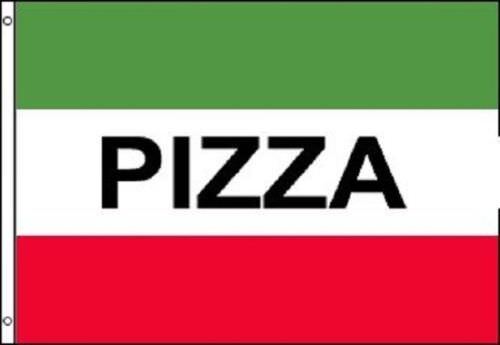 PIZZA Green and Red Flag Pizzeria Italian Restaurant Banner Pennant 3x5 Sign New - Afbeelding 1 van 2