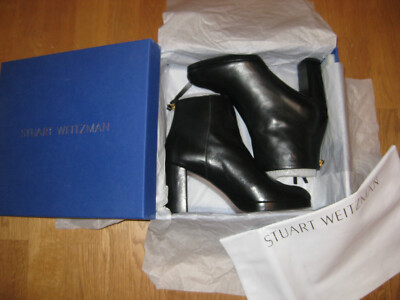Stuart Weitzman Martine Stiefeletten NEU 560,- schwarz 38,5 Plateau Stiefe Leder