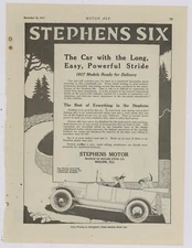 1916/17 Stephens Motor, Moline Plow Co. Ad: Stephens Six Auto - Moline, Illinois
