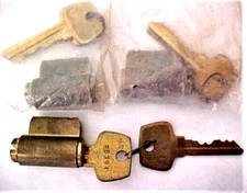 (3 Sets) NOS Cylinder Core Deadbolt Replacements w/ Keys