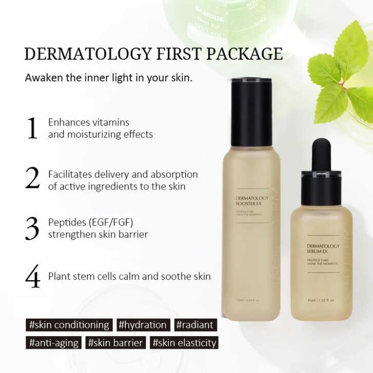 INCELLDERM Dermatology First Package EX 130ml Booster + 45ml Serum