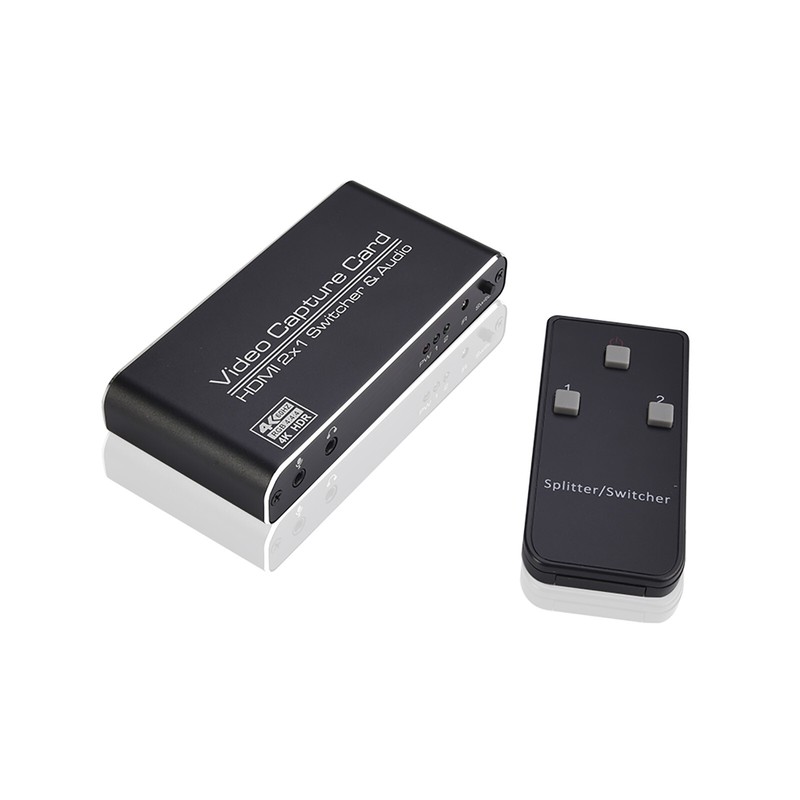 Video Capture Card 30/40/48/50/59.94/60 fps Support HDMI loop output 4Kp60 Black