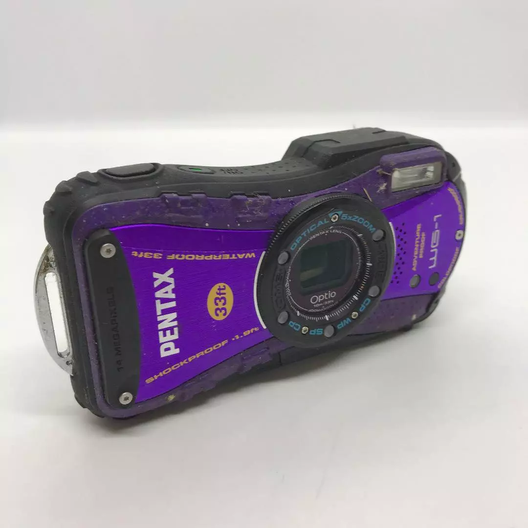PENTAX Optio WG-1 Purple WaterProof Shock Resistant Digital Camera 14MP 5x Zoom
