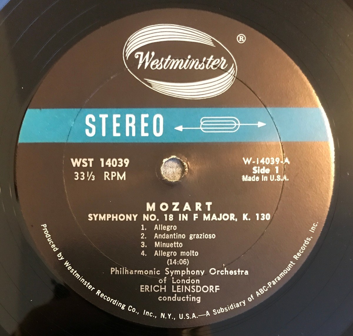レコード　フィルハーモニー　モーツァルト Silent Tone Record/モーツァルト:交響曲40番K.550，41番K.551