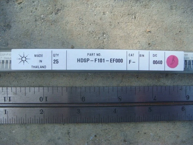 LOT 25 RED 0.4" 7-seg LED Displays --  AGILENT HDSP-F101-EF000 -- New and Unused - Image 3 of 4