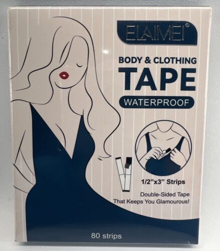 80 Pack Double Sided Tape for Clothes Body Fashion Skin Tape Strong Transparent