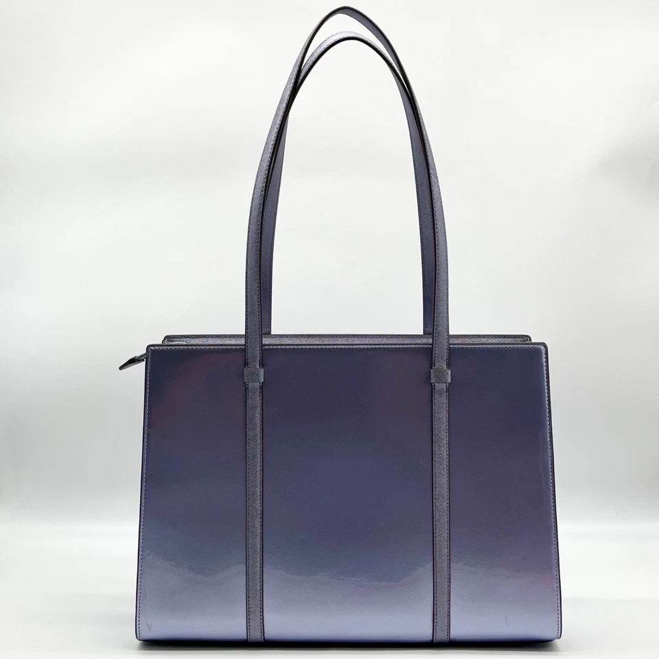 Большая сумка-тоут Kate Spade лакированный металлик синий Kenzie - Изображение 2 из 4