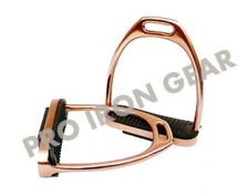 4"/4.50"/4.75"/5" Rose Gold Horse Riding Stirrups Gloss Fillis Stirrup Steel