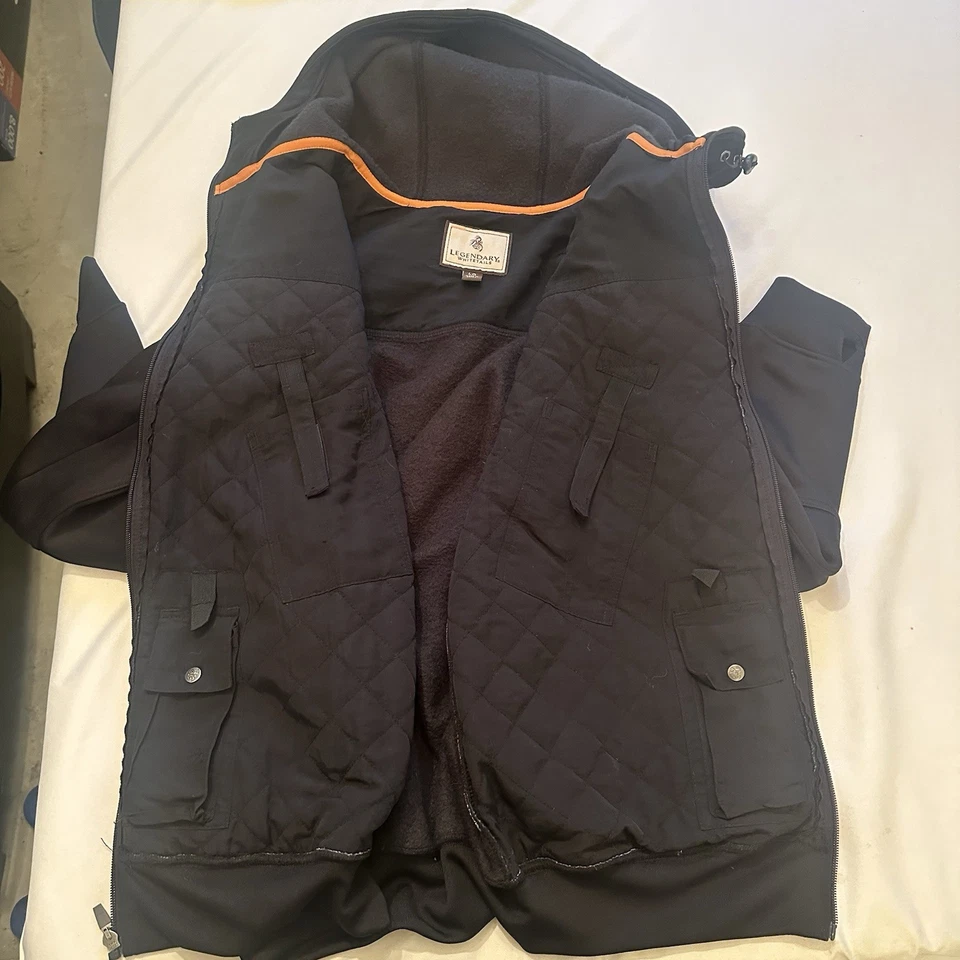 Legendary Whitetails Hombres Sudadera con Capucha L Exterior Utilidad Vellón Cremallera Completa Negra Foto 3 de 4