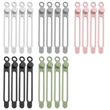Data Cable Organizer, Upgrade Silicone Cable Ties Reusable Cable Management8882