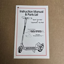 New Super OG Old Go-Ped Sport And Liquimatic Owner's Manual