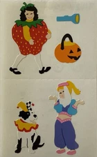 HALLOWEEN KIDS #1 Stickers (5pc)Mrs.Grossman's•Vintage 1982•Costume•Strawberry•