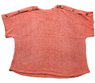 Cable & Gauge Knit Blouse Women's Sz 2X Peachy Stretch Sweater Top NWT
