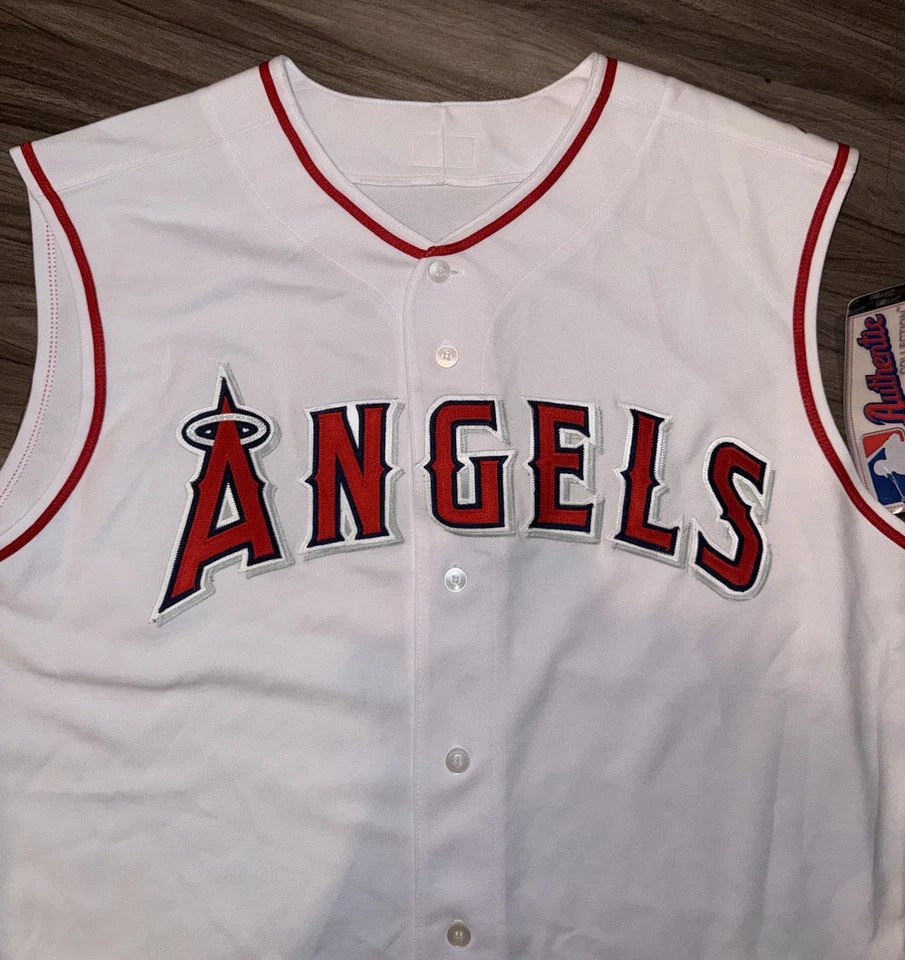 Rare Authentic Majestic MLB Anaheim Angels Sleeveless Baseball Jersey BNWT - Image 3 of 4