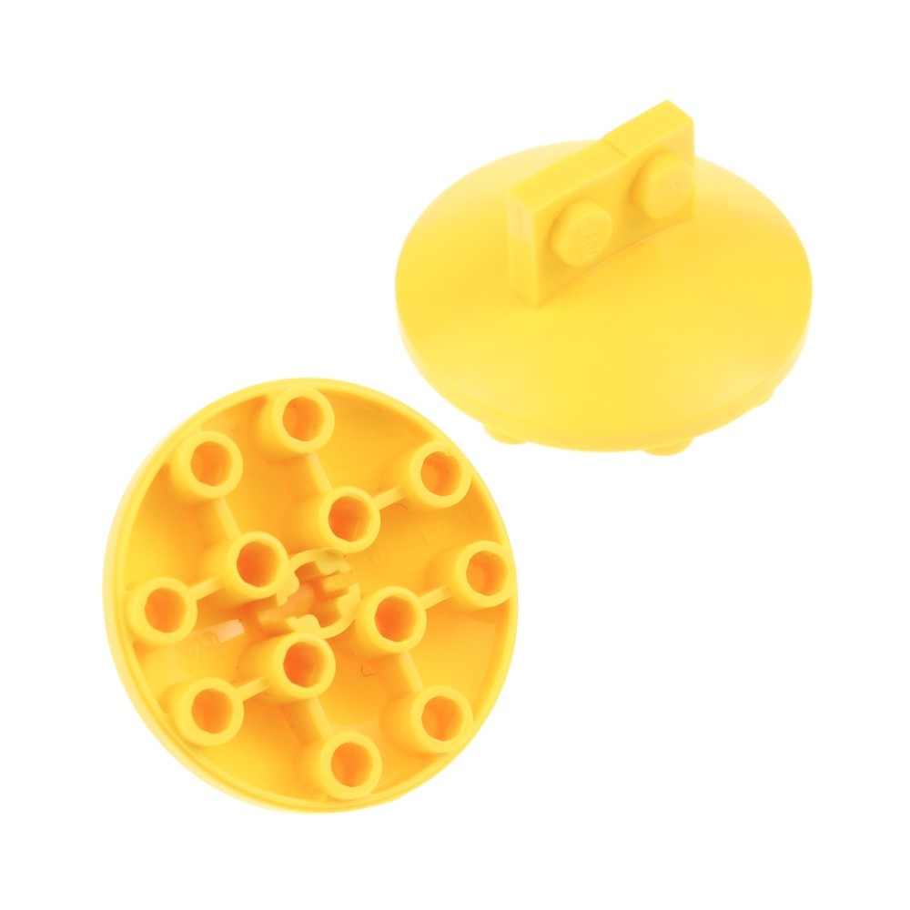 2X Lego Set Bowl 4X4 Yellow Brick 1X2 Umbrella Sign 6600 4140785 30209
