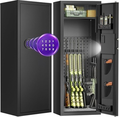 10-15 Gun Rifle Safe for Home Security, Gun Safe for Rifles and Pistols - Quick
