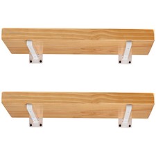 White Shelf Brackets 14 Inch, Heavy Duty Wall Mounted Metal Shelving Bracket,...