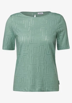 Cecil Burn out T-shirt in der Farbe Matcha Green - Bild 1 von 4