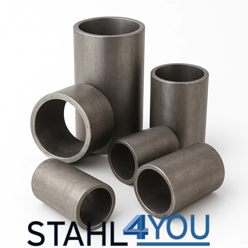 METALLBAU-SYSTEMS GMBH Distanzhülse Hülse Präzisionsrohr Länge 100mm (10cm) Ø52mm bis Ø100mm Stahl E235