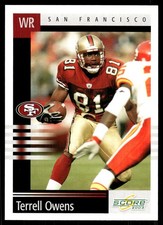 Terrell Owens 2003 Score #238 49ers NFL READ FREE SHIPPING AutographDen