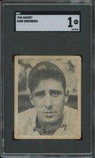 1936 GOUDEY HANK GREENBERG 15 POOR SGC 1 BASEBALL DETROIT TIGERS