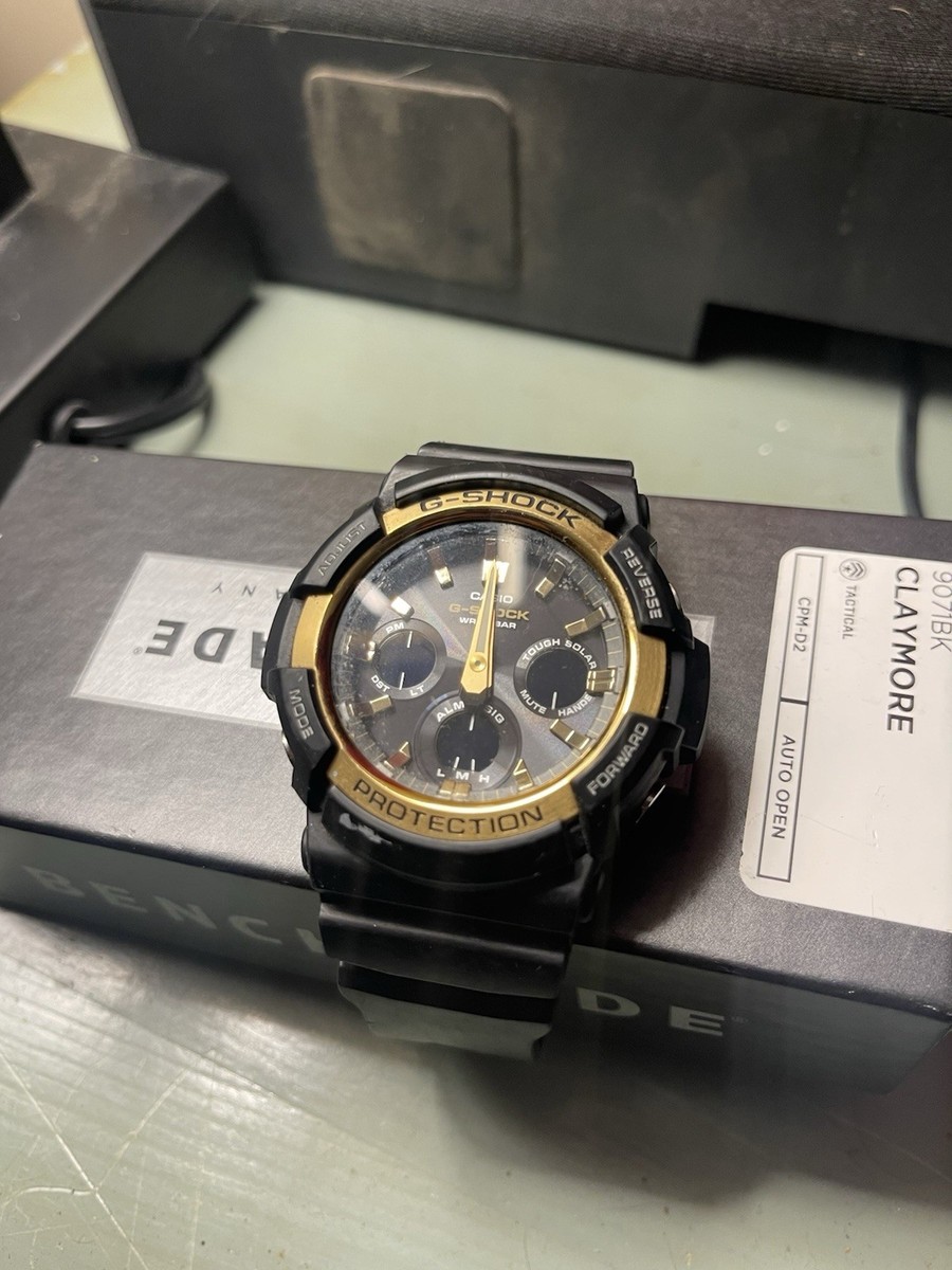 Casio G-Shock 5445 Gas-100 Gold And Black Solar Watch | eBay