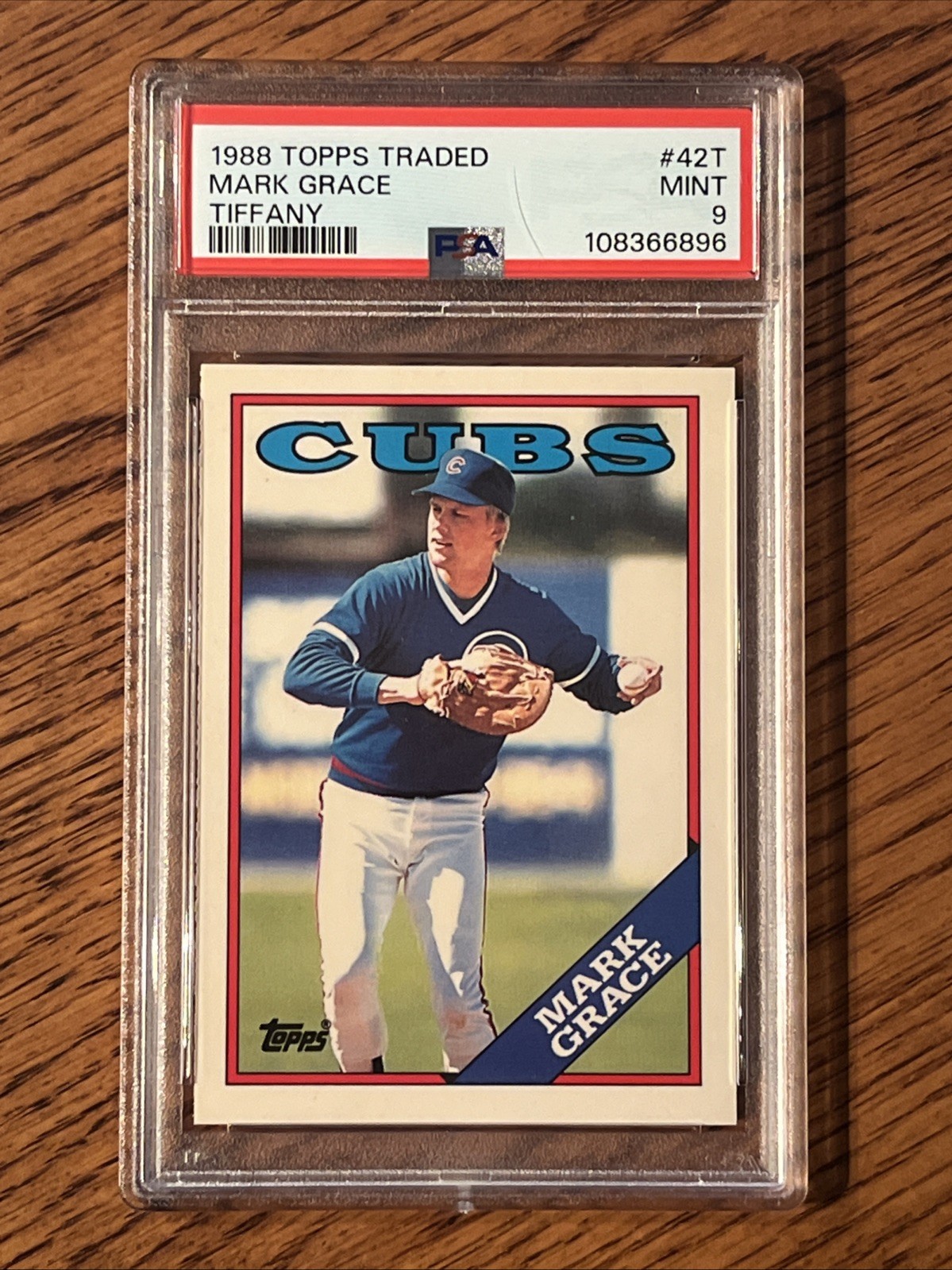 1988 Topps Traded Tiffany #42T Mark Grace XRC PSA9