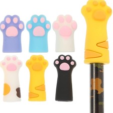 Cat Claw Pencil Caps 6 Pack Silicone Pencil Protectors Cute Animal Toppers fo...