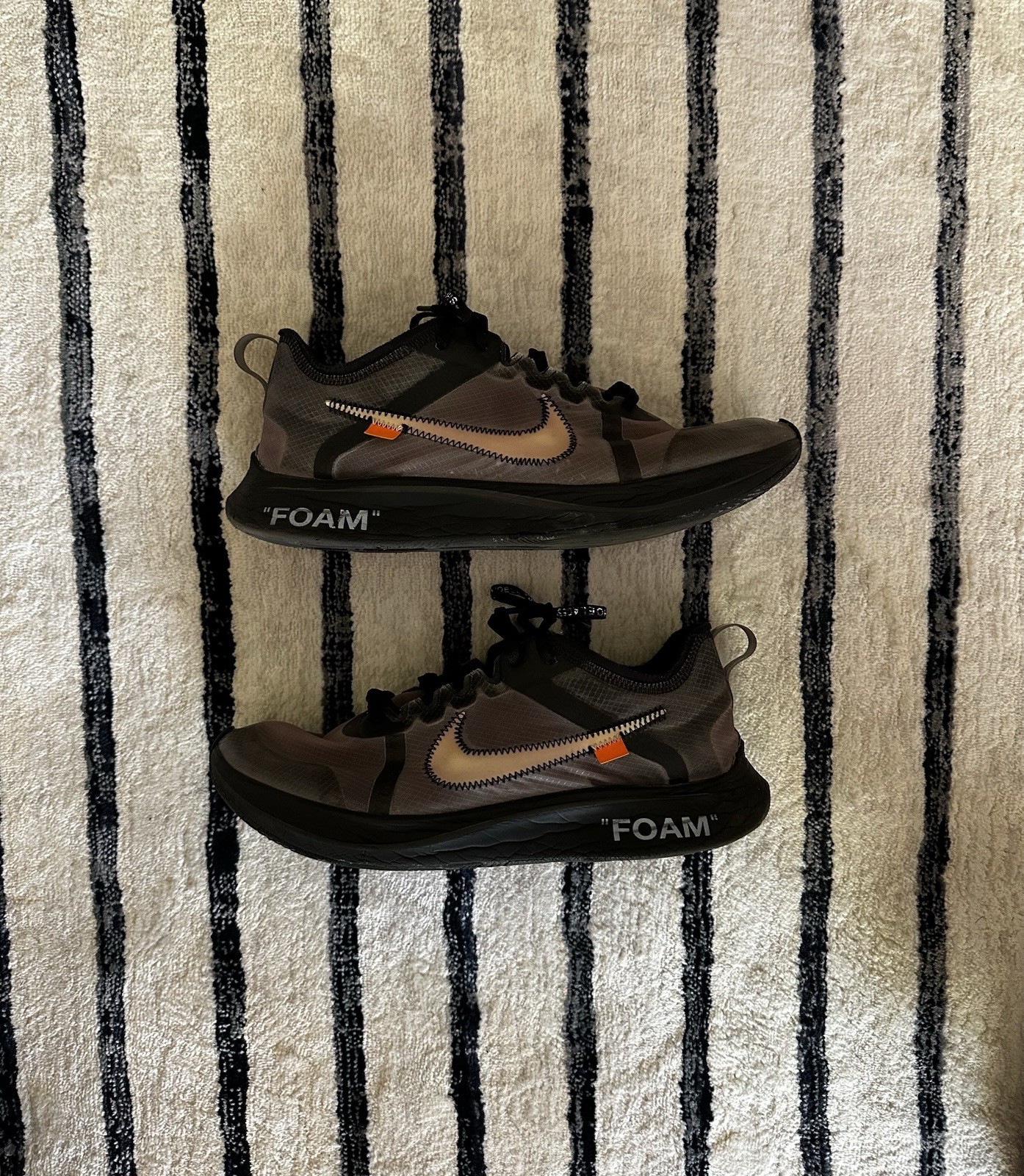 OFF WHITE X NIKE OFF WHITE X Nike Zoom fly nere taglia 11