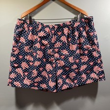 Columbia Shorts Mens XXL 6 Swim Trunks PFG Clearwater Shores Fish Navy USA Flag