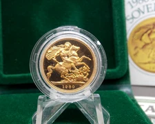 1980 UK Great Britain GOLD Proof Full *SOVEREIGN* w/ Case & COA ECC&C, Inc.