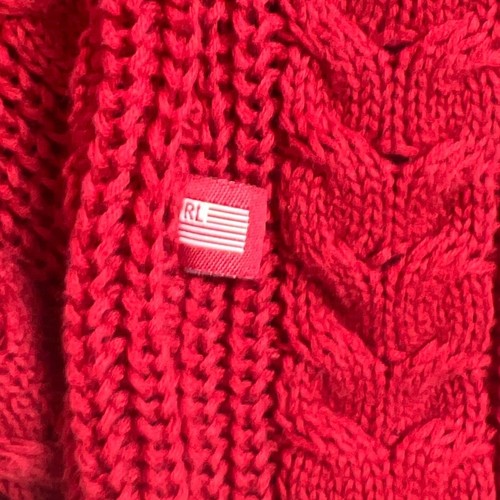 Y2K Vintage Ralph Lauren Polo Jeans Co. Red Baby Doll Knit Sweater Dress Size L - Bild 9 von 9