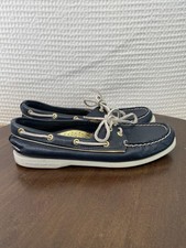 SPERRY Top Sider Boat Shoes 9265620 Navy Gold Casual Women  s Size 6.5M