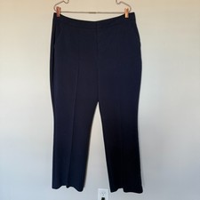 Nine West Womens Trouser Wide Leg Pants Size 14 Navy Career Office Professional