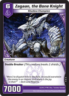 Kaijudo Zagaan, the Bone Knight - Level 6 (01TVR)