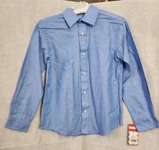 Cat and Jack Boys Long Sleeve ButtonDown Dress Shirt Blue Size M 8 NWT