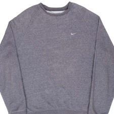 VINTAGE NIKE CLASSIC SWOOSH DARK GREY SWEATSHIRT 2000S XL