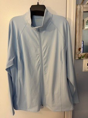 NEW! Women s Tek Gear Dry Tek Plus Active Performance Jacket Soft Blue Size 3X