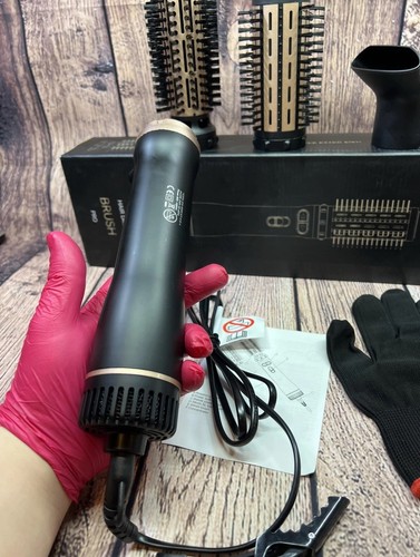 Rotierende Haartrocknerbürste und Konzentrator Leistungsstark Luftblasen Glätten Locken - Bild 18 von 20