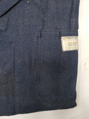 Vintage JC Penny Big Mac Blue Denim Coveralls 44L 100% Cotton