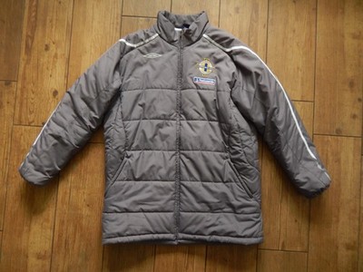 NORTHERN IRELAND 2007-09 GREY UMBRO FOOTBALL PADDED BENCH JACKET COAT ,MENS XL