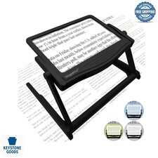 5X Large LED Magnifier with Stand  Multi-Color Light for Seniors  Crafts