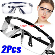 2Pcs Work Safety Glasses Eye Protection Lab Goggles Protective Wind Dust Proof