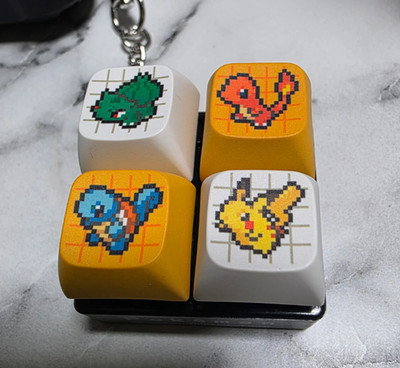 Pokemon x CU Keycap Keychain Pixel Art Korea Exclusive Limited Edition New