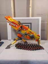 Nerf Vulcan EBF-25 Gatling Gun w 2 Ammo Belts Tripod 48 Darts Tested Working